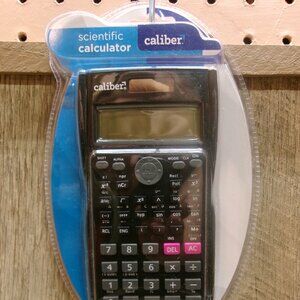 Caliber Scientific Calculator with a 10-digit LCD display, hard sliding cover
